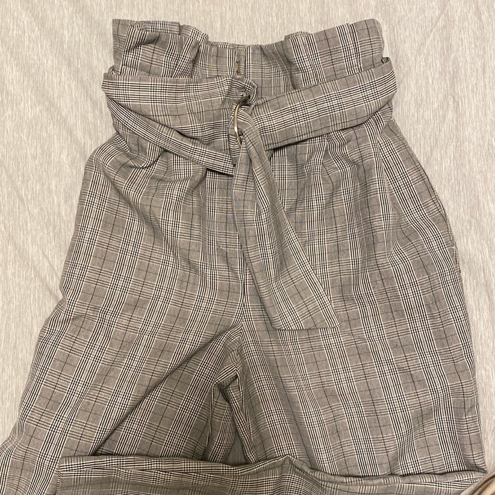 Topshop high waisted checkered trouser